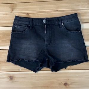 Black jean shorts